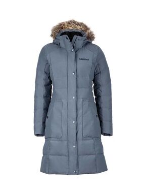 Marmot Clarehall Fur Trim Hood Jacket Steel Onyx